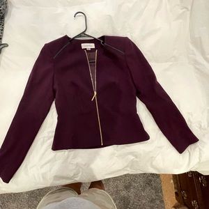 Calvin Klein zip blazer jacket with black trim in excellent new condition.